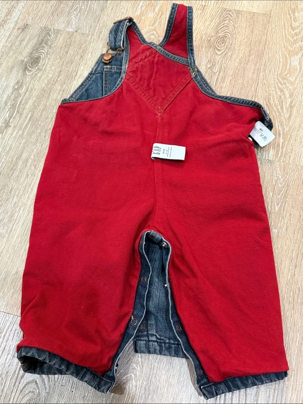 Vintage babyGap Baby Boy Fully Lined Denim Overalls 6-12 Months